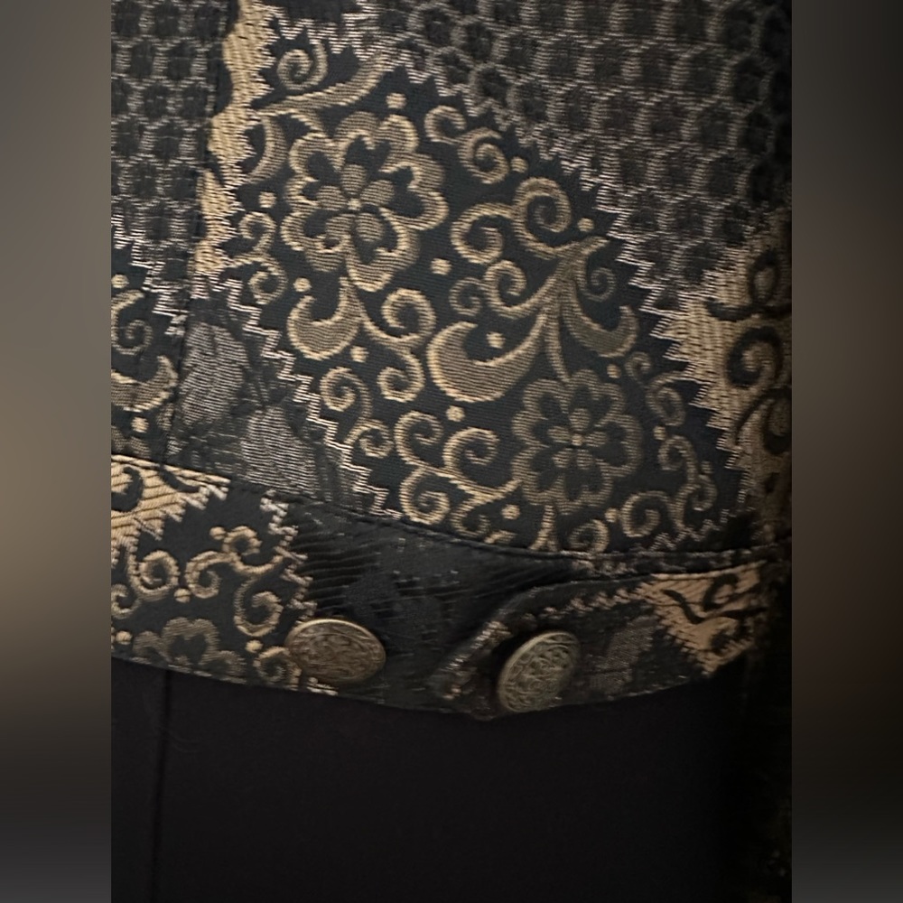 Ruby Rd Black Gold Light Jacket Patch Pattern.Met… - image 6